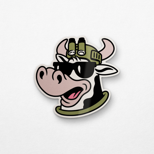 Tactical Cow Sticker